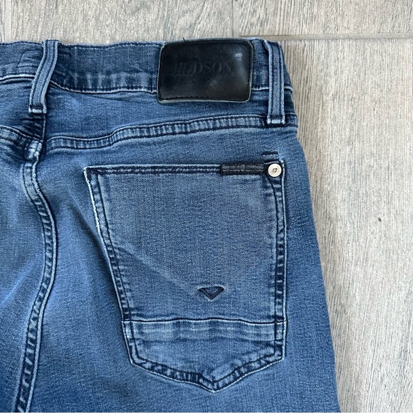 HUDSON Men's Blake Slim Straight Jeans Zip 5 Pockets Size 32 Blue Denim - Picture 7 of 8